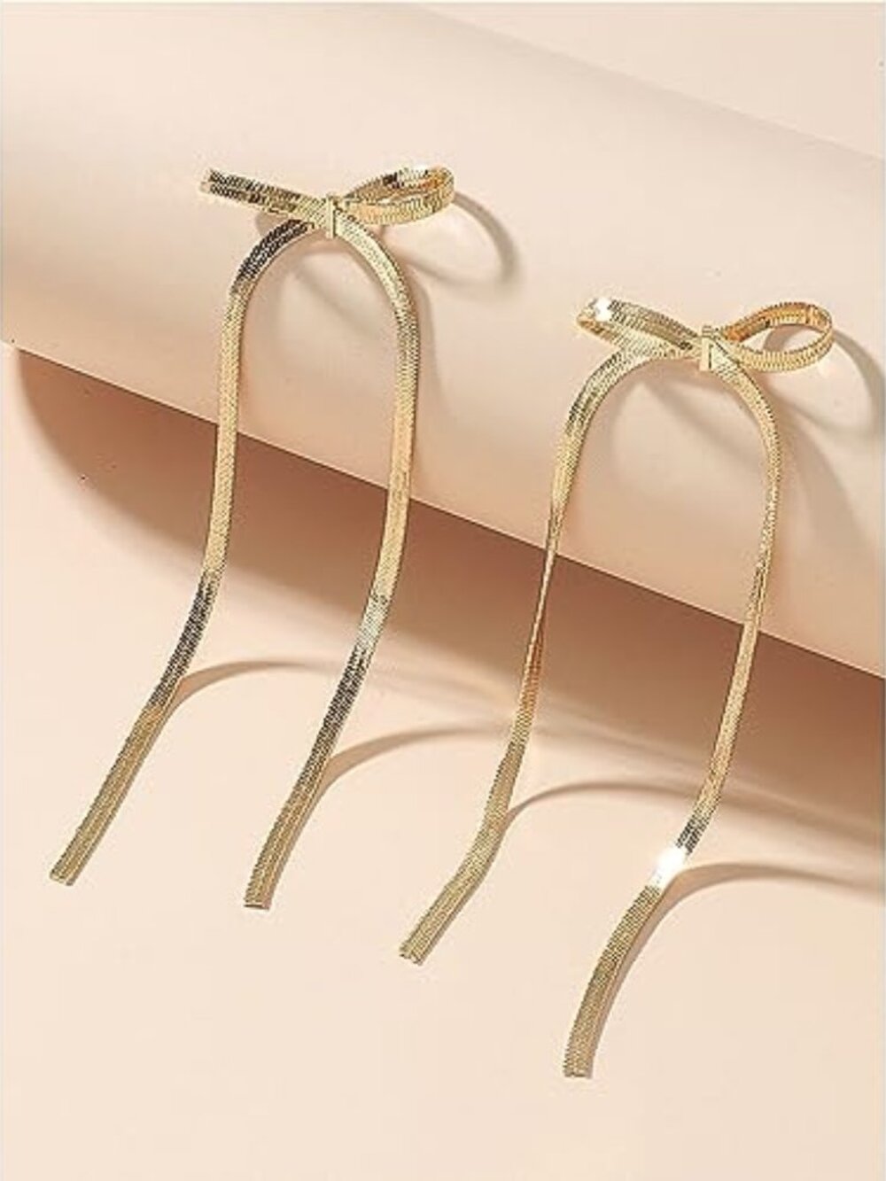 Gold & Silver Bow Knot Earrings - Cute Ribbon Studs for Women's Birthday Party